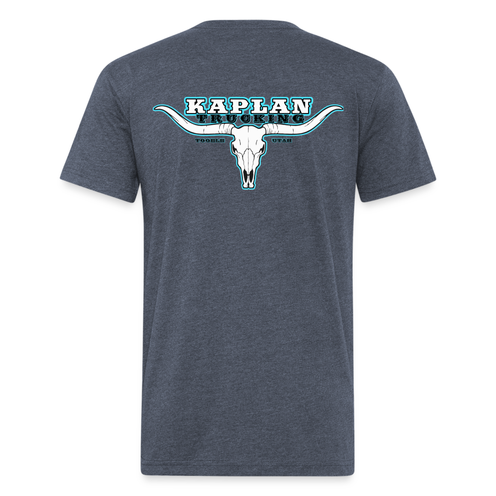 Fitted Cotton/Poly T-Shirt by Next Level - heather navy