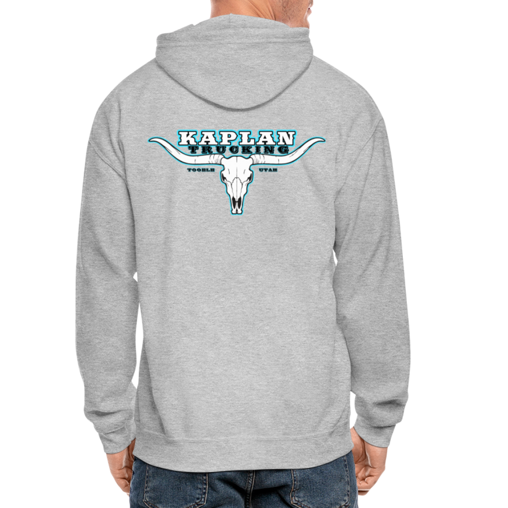 Kaplan Trucking logo - heather gray