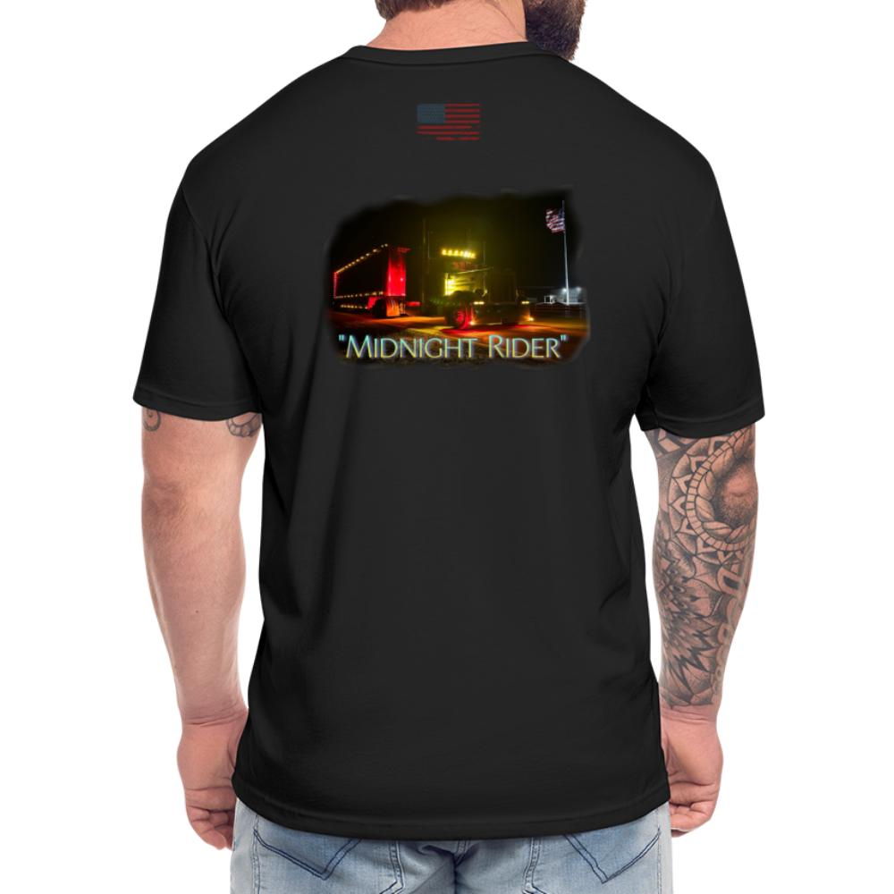 Fitted Cotton/Poly T-Shirt by Next Level - black
