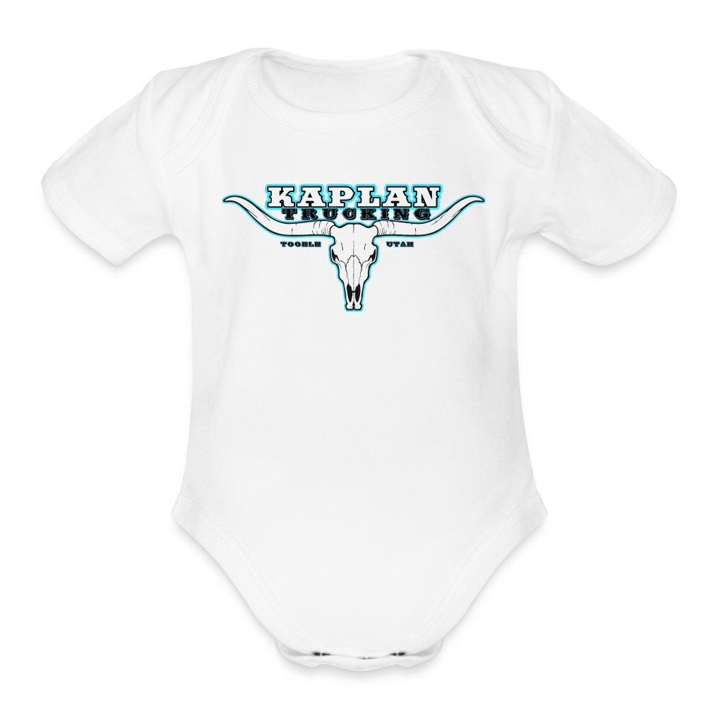 Organic Short Sleeve Baby Bodysuit - white