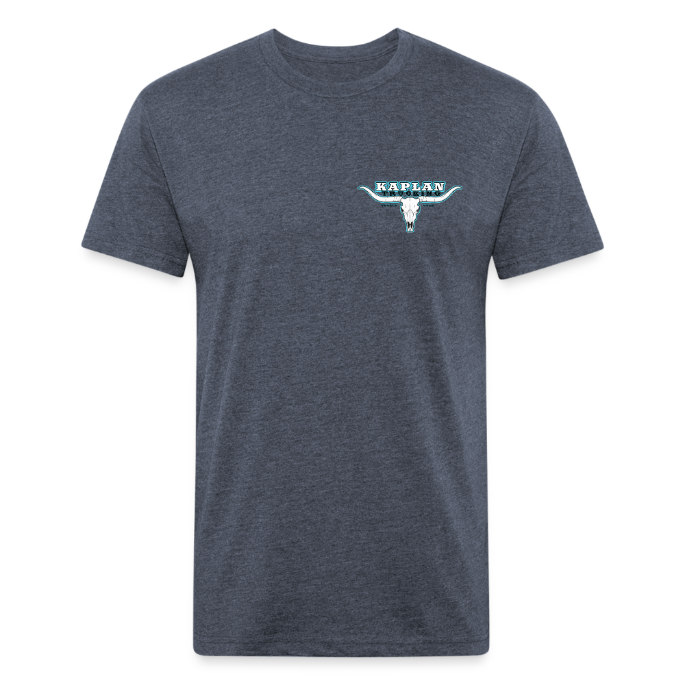 Fitted Cotton/Poly T-Shirt by Next Level - heather navy