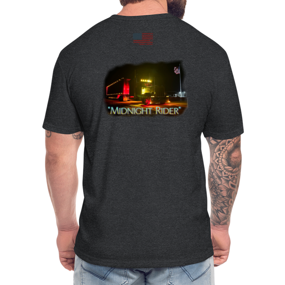 Fitted Cotton/Poly T-Shirt by Next Level - heather black