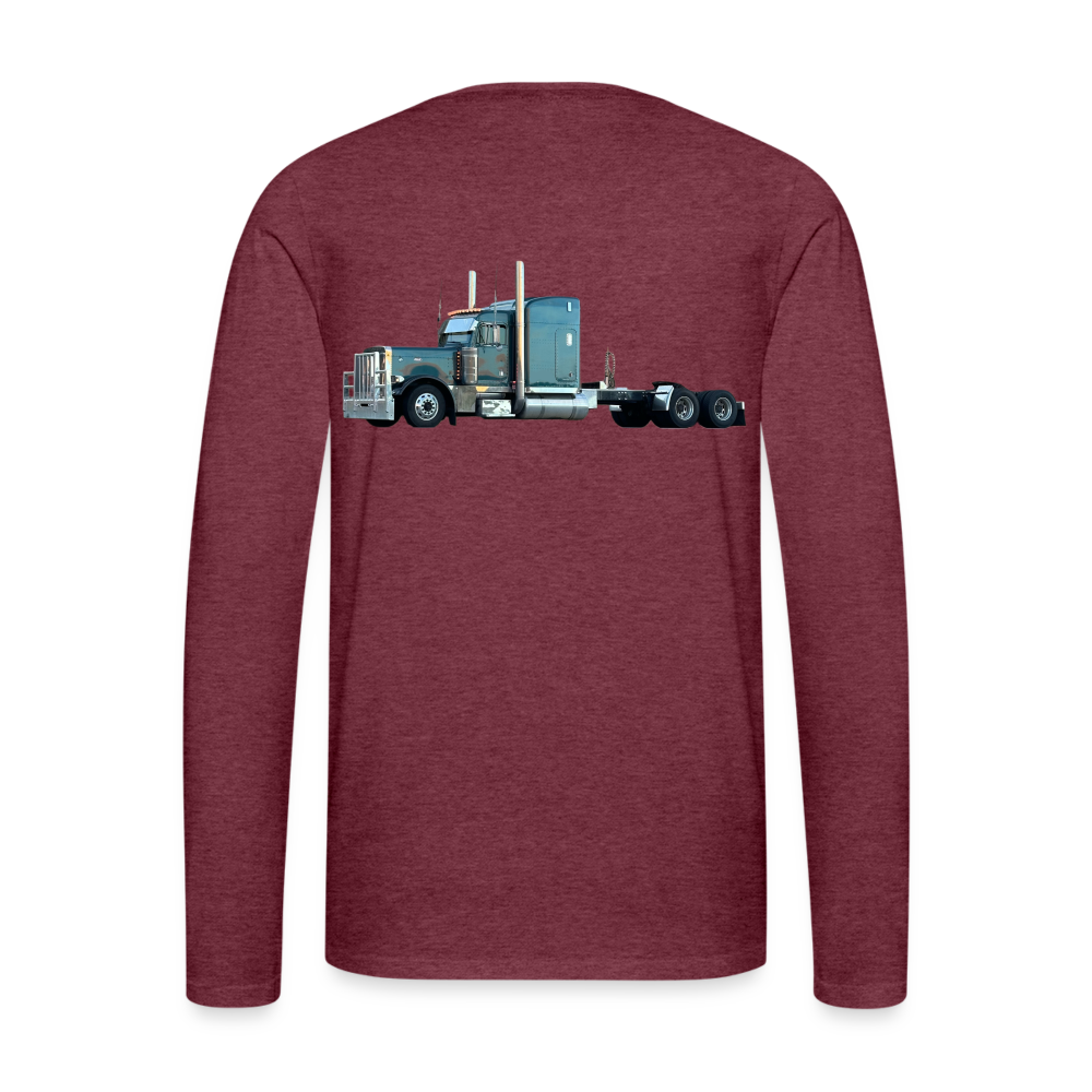 Men's Premium Long Sleeve T-Shirt - heather burgundy