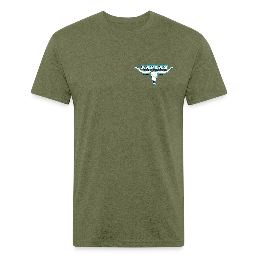 Fitted Cotton/Poly T-Shirt by Next Level - heather military green
