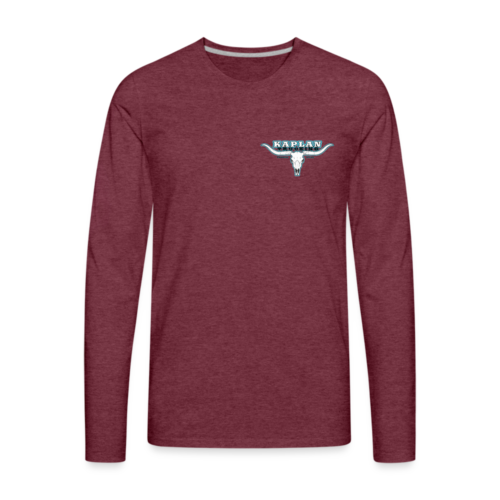 Men's Premium Long Sleeve T-Shirt - heather burgundy