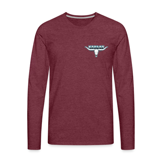 Men's Premium Long Sleeve T-Shirt - heather burgundy