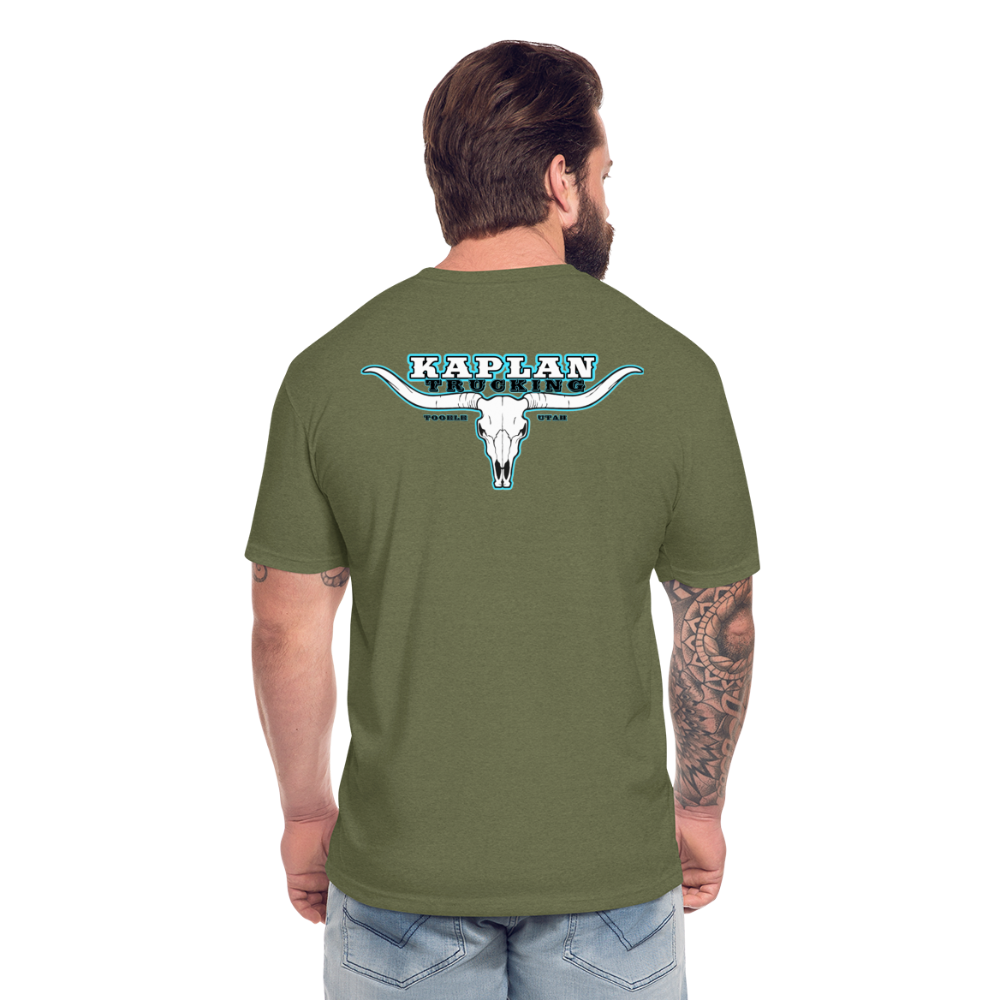 Fitted Cotton/Poly T-Shirt by Next Level - heather military green