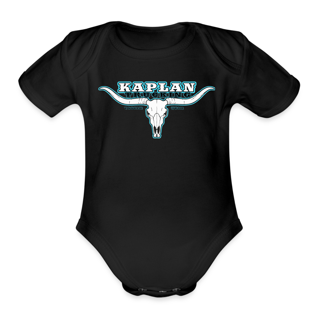 Organic Short Sleeve Baby Bodysuit - black